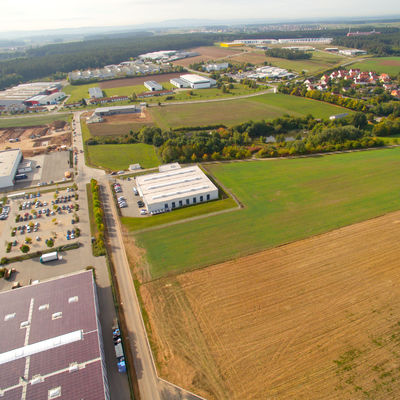 Bild vergrößern: Luftbild Gewerbegebiet Ansbach-Brodswinden 