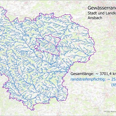 Bild vergrößern: Gewässerrandstreifen Stadt und Landkreis Ansbach