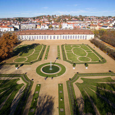 Bild vergrößern: Luftbild Orangerie Ansbach