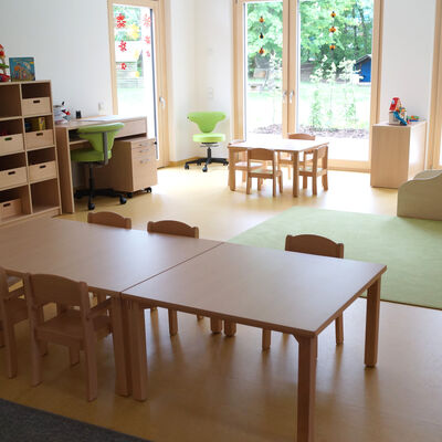 Bild vergrößern: Anbau des Kindergartens Arche Noah in Elpersdorf - Gruppenraum für die Krippe                  