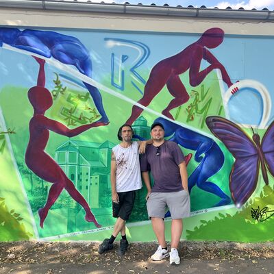 Bild vergr��ern: Fermo Graffiti Wand mit Paolo Bazzani und Marco Holzinger
