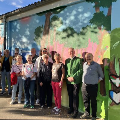 Einweihung Anglet-Partnerschaftswand